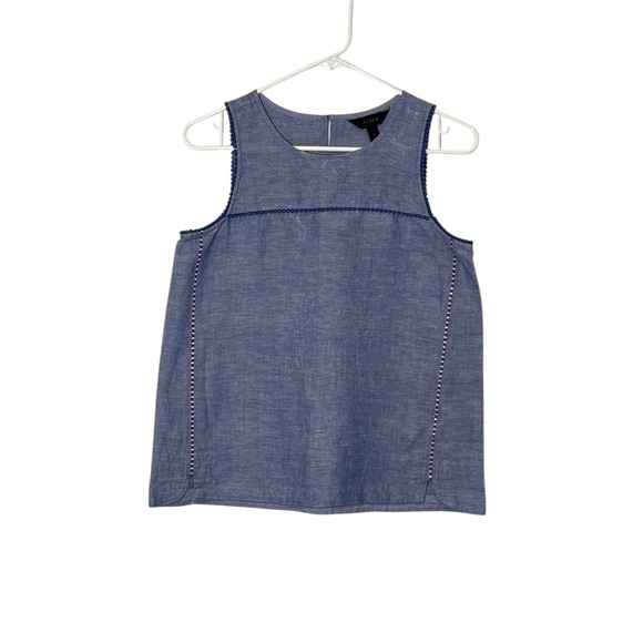 J. Crew Light Blue Tank Top,Size 2 - Picture 4 of 10
